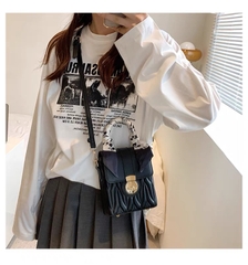 Túi Hộp Nữ Có Quai Xách - Giỏ Xách Đeo Chéo Kèm Khăn Lụa Mona - tt230139