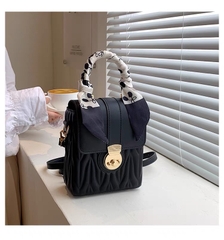 Túi Hộp Nữ Có Quai Xách - Giỏ Xách Đeo Chéo Kèm Khăn Lụa Mona - tt230139