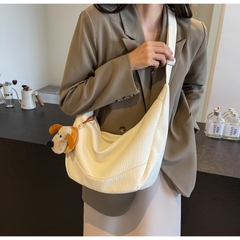 Túi Xách Nữ Size To Đeo Chéo - Giỏ Xách Lớn Kèm Thú Bông Mona - tt240903