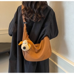 Túi Xách Nữ Size To Đeo Chéo - Giỏ Xách Lớn Kèm Thú Bông Mona - tt240903