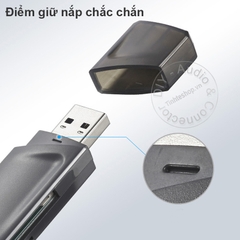 Cạc đọc thẻ SD Micro SD SSK SCRM400 - Micro SD TF USB 3.1 gen1 SD memory card reader
