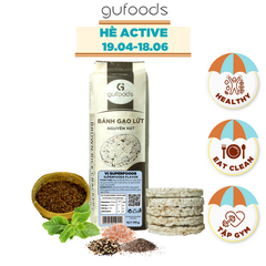 Bánh gạo lứt superfoods GUfoods - Mix siêu hạt chia + quinoa + yến mạch  - Ăn kiêng, Tập gym, Thực dưỡng