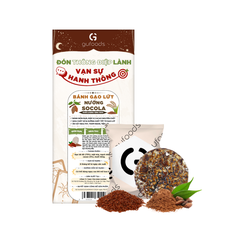 Bánh gạo lứt nướng socola GUfoods (Hộp 160g) - Giòn rụm, Đậm vị socola, Healthy, Eat clean, Ăn vặt lành mạnh