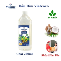 Dầu dừa tinh khiết Vietcoco chai pet 250ml