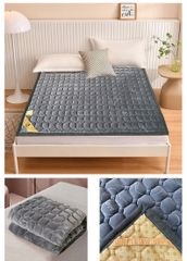 Thảm nỉ nhung trải giường , đệm được chần bông , ấm , êm hàng nhập khẩu