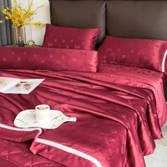 BỘ GA LỤA VÂN CHÌM 5 MÓN SANG TRỌNG , KIỂU GA CHUN CHẦN