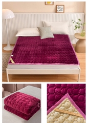 Thảm nỉ nhung trải giường , đệm được chần bông , ấm , êm hàng nhập khẩu