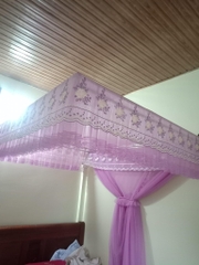 Mùng khung LÙA DỌC (LÙA ĐẦU) kiểu vuông inox chống muỗi -không kèm khung