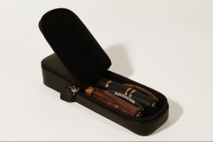 Bao Đựng 2 Bút Visconti 2-Pen Leather Pouch Black