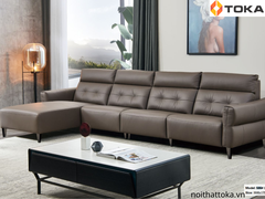 Sofa nhập khẩu da thật cao cấp 586