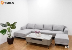 Sofa da nỉ J06 màu be