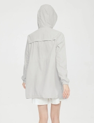 Áo khoác chống nắng nữ UV100 Suptex-Cool AL21016 dây kéo cao che mặt
