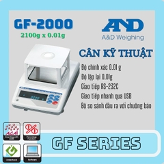 Cân điện tử - Cân kỹ thuật A&D - Dòng GF (0.01g) - Nhật Bản