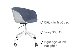 Ghế làm việc HAY chân có bánh xe, nâng hạ chiều cao GVP-16