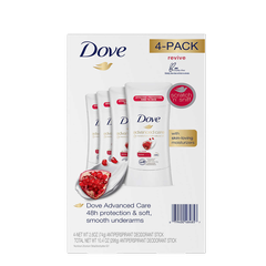 Dove Deodorant Advanced Care 100 Colors Clear Finish 4/2.6oz ( hộp 4 chai)