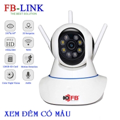 Camera IP Wifi FB-Link GT-3442 Full HD (App Yoosee – Có Màu Ban Đêm – Có Cổng Lan - Đàm thoại 2 chiều)