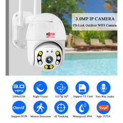 Camera IP Wifi FB-LINK TY301 3.0MP (Phần mềm Tuya, Quay theo chuyển động, Đàm thoại 2 chiều)