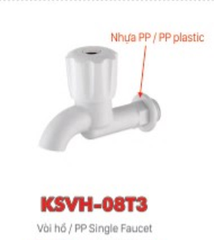 Vòi hồ nước lạnh KSN nhựa PP KSVH-08T3