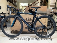 GIÁ KM SIÊU RẺ : Xe đạp đua chuyên nghiệp RIDLEY NOAH SL: Khung, vành Full carbon, Full groupsets Shimano 105 R7000 - Đen/xanh