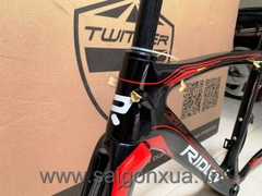 Khung sườn xe đạp đua chuyên nghiệp : RIDLEY NOAH SL (Full Carbon). Màu Đen/đỏ/trắng