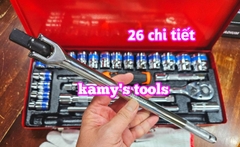 Bộ tuýp đầu khẩu 26 tiết 1/2 inch lục giác 8-32mm Hitman