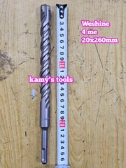 Mũi khoan bê tông chuôi gài SDS-PLUS 4 me Weshine 20mm 20x260mm WS-342026