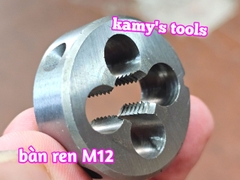 Bàn ren M12x1.0 M12x1.25 M12x1.5 M12x1.75 L+R+T (LRT) dụng cụ tạo ren ngoài bulong