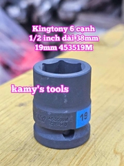 Đầu tuýp đen 1/2 inch Kingtony 6 cạnh 19mm 20mm 21mm 22mm 23mm 24mm 453519M 453520M 453521M 453522M 453523M 453524M