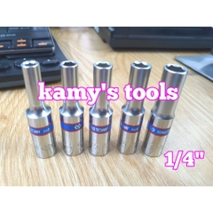 Đầu tuýp đầu khẩu dài 1/4 inch Kingtony 4mm 4.5mm 5mm 5.5mm 6mm 7mm 8mm 9mm 10mm 11mm 12mm 13mm 14mm model 2235