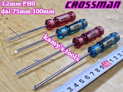 Tua vít bake dẹp 3.2mm PH0 Crossman dài 75mm 100mm 45-327 45-307 45-330 45-310