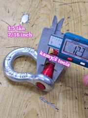 Ma ní omega chốt vặn ren 1.5 tấn 7/16 inch đường kính ty ren 12mm