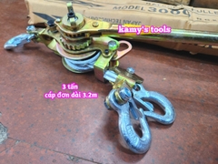 Kích căng cáp 3 tấn 3 móc cáp đơn dài 3.2m Pat Ngk