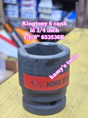 1-1/16 1-1/8 1-3/16 1-1/4 1-5/16 đầu tuýp khẩu lỗ 3/4 inch 6 cạnh Kingtony 653534S 653536S 653538S 653540S 653542S