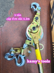 Kích căng cáp 3 tấn 3 móc cáp đơn dài 3.2m Pat Ngk