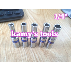 Đầu tuýp đầu khẩu dài 1/4 inch Kingtony 4mm 4.5mm 5mm 5.5mm 6mm 7mm 8mm 9mm 10mm 11mm 12mm 13mm 14mm model 2235