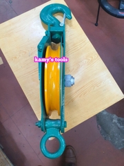 Ròng rọc đơn 5 tấn, puly sắt đơn 5 tấn 10 inch 250mm, puly 1 rãnh 5 tấn