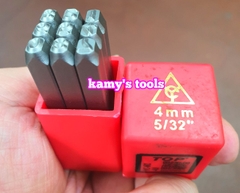 Bộ Đóng Số Xuôi Top YC-602 2mm 3mm 4mm 5mm 6mm