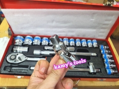 Bộ tuýp đầu khẩu 24 chi tiết 1/2 inch lục giác 8-32mm tặng kèm đôi bao tay