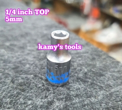 Đầu tuýp đầu khẩu ngắn 1/4 inch lục giác TOP chính hãng 5mm 6mm 7mm 8mm 9mm 10mm 11mm 12mm 13mm 14mm (lẻ từng cục)
