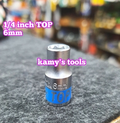 Đầu tuýp đầu khẩu ngắn 1/4 inch lục giác TOP chính hãng 5mm 6mm 7mm 8mm 9mm 10mm 11mm 12mm 13mm 14mm (lẻ từng cục)