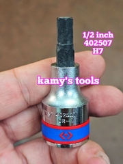 Đầu tuýp khẩu lục giác lú đầu 1/2 inch Kingtony H3 H4 H5 H6 H7 H8 H10 H12 H14 H17 H19 402503 402504 402505 402506 402507 402508 402510 402512 402514 402517 402519