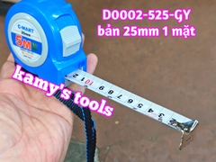 Thước cuộn 5m bản 25mm 1 mặt C-Mart model D0002-525-GY, thước kéo 5m mét, thước rút 5 mét