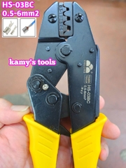 Kìm bấm cos fasen hs-03bc bấm cos cuốn 0.5-6mm2 dài 9 inch 230mm (kiềm bấm cos, kềm bấm cos)