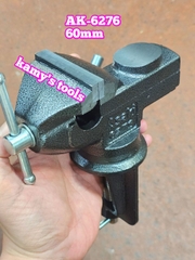 Ê tô kẹp bàn mâm xoay 360 độ hàm rộng 50mm 60mm Asaki Ak-6276 và Ak-6275