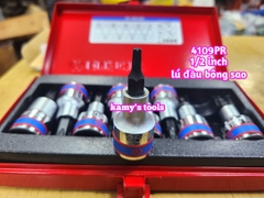 Bộ đầu tuýp lục giác bông sao Kingtony 9 chi tiết 4109PR (Bộ Khẩu Lú Đầu Lục Giác Bông Sao)