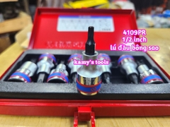 Bộ đầu tuýp lục giác bông sao Kingtony 9 chi tiết 4109PR (Bộ Khẩu Lú Đầu Lục Giác Bông Sao)