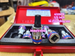 Bộ đầu tuýp lục giác bông sao Kingtony 9 chi tiết 4109PR (Bộ Khẩu Lú Đầu Lục Giác Bông Sao)