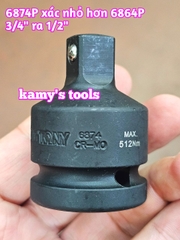 Đầu chuyển đầu biến đen Kingtony 1/4"-3/8"-1/2"-3/4"-1" 3862P 3864P 4863P 4866 6864P 6874P 6868P 8866P bán lẻ từng cái