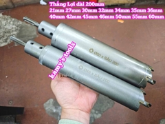 Mũi khoan rút lõi xuyên tường dài 200mm Thắng Lợi 21mm 27mm 30mm 32mm 34mm 35mm 36mm 40mm 42mm 45mm 46mm 50mm 55mm 60mm