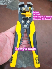 Kìm tuốt dây điện tự động bấm cos cắt đa năng Lekon WX-D2 0.25-6mm2